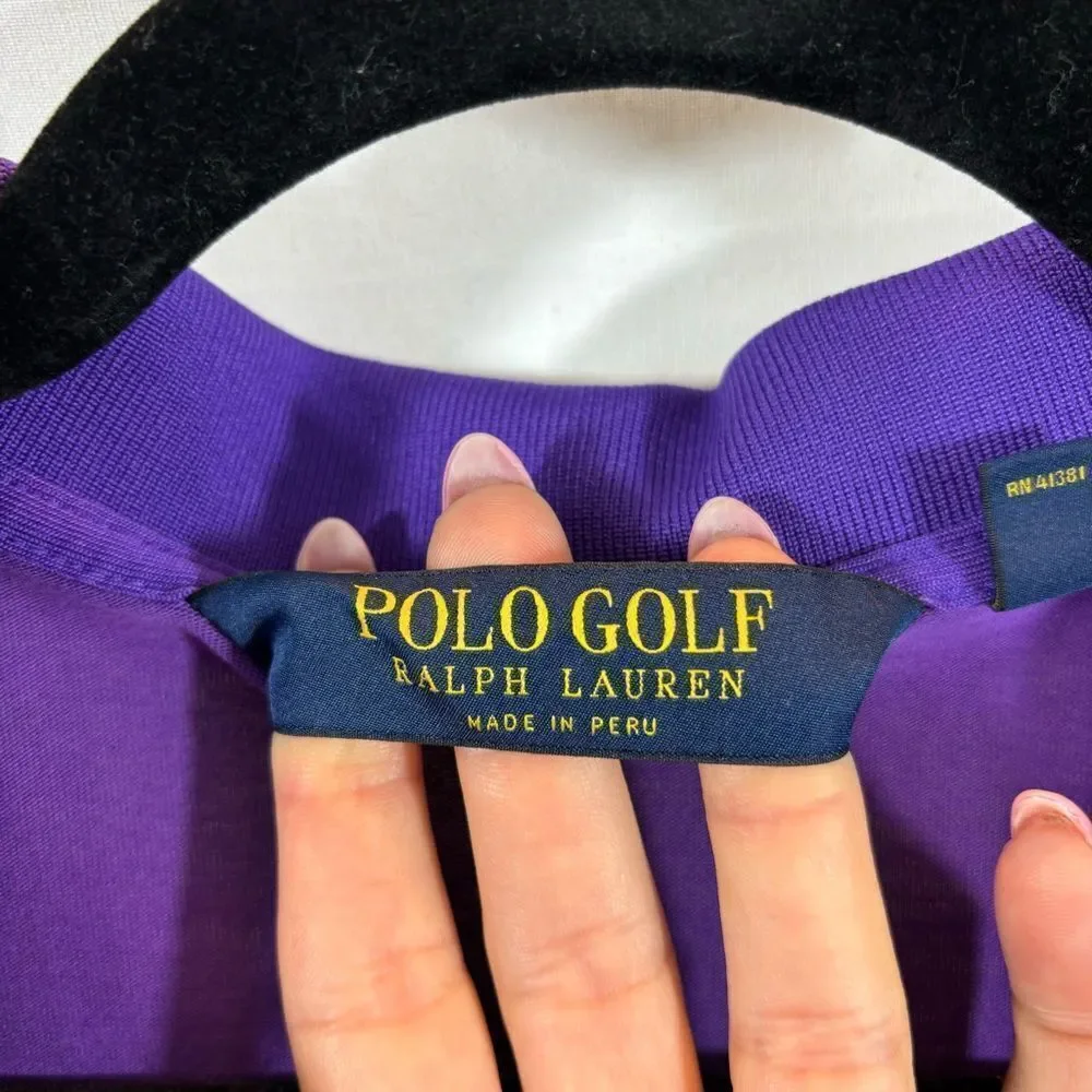 Rare Men’s Polo Ralph Lauren Gold PurpleUS Open Oakmont 2016 Polo Golf Shirt XXL